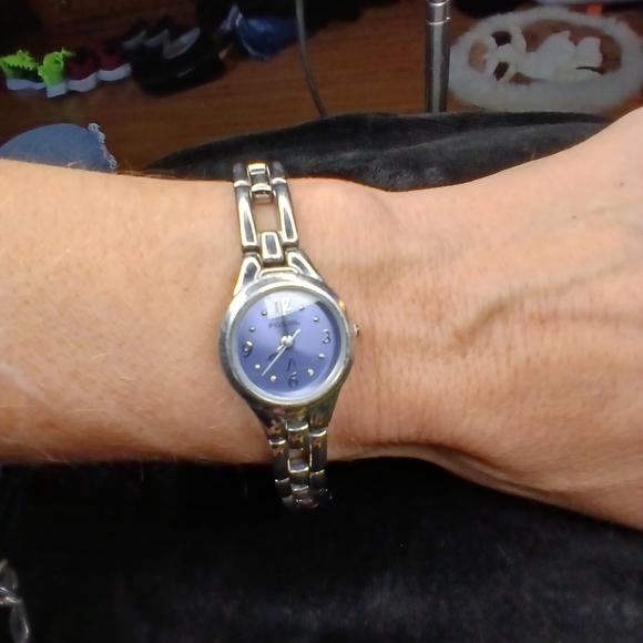 Bundle Of Fossil 2 Silver Watches with Blue Dial Es9090 Es9021 - Picture 10 of 14